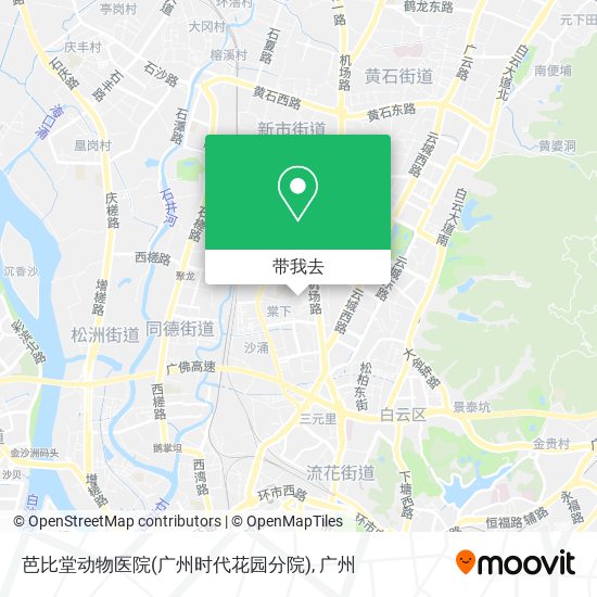芭比堂动物医院(广州时代花园分院)地图