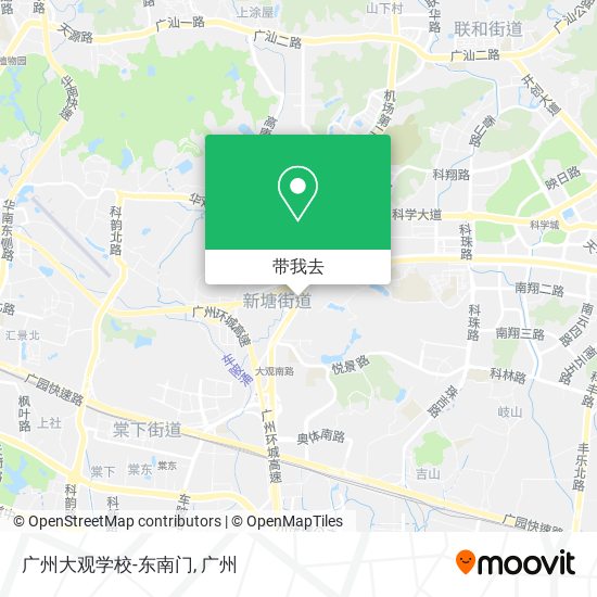 广州大观学校-东南门地图