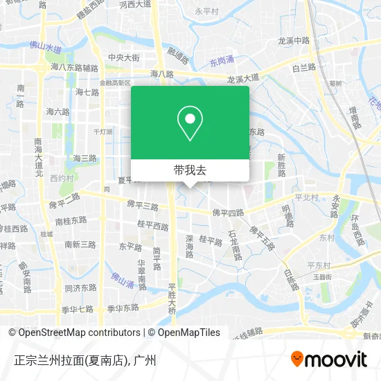 正宗兰州拉面(夏南店)地图