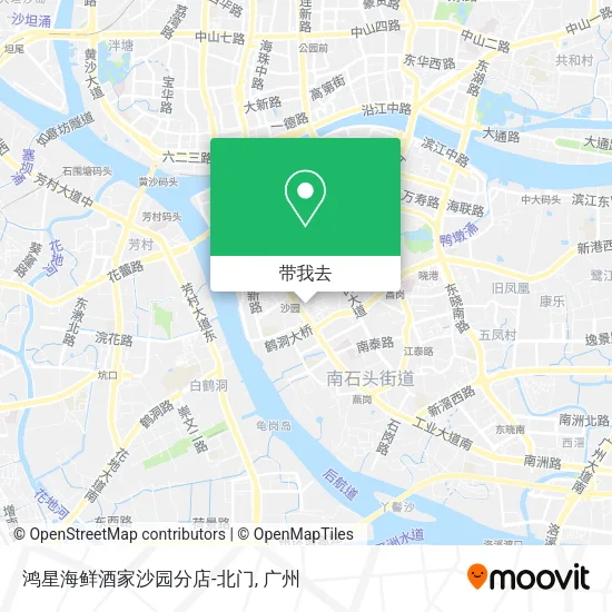 鸿星海鲜酒家沙园分店-北门地图