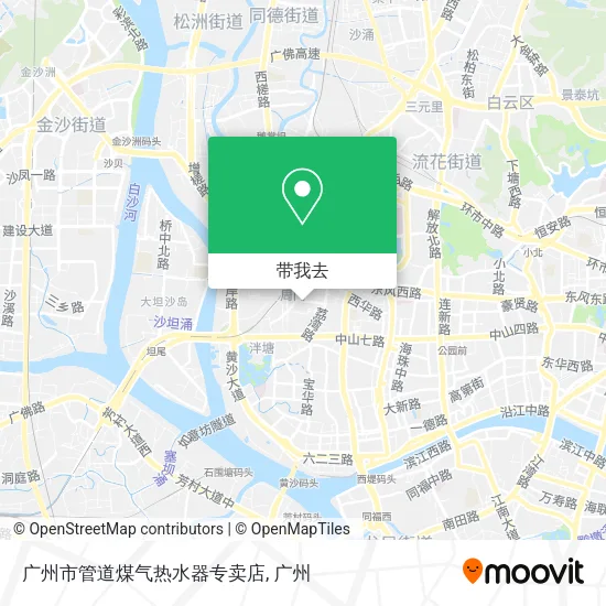 广州市管道煤气热水器专卖店地图