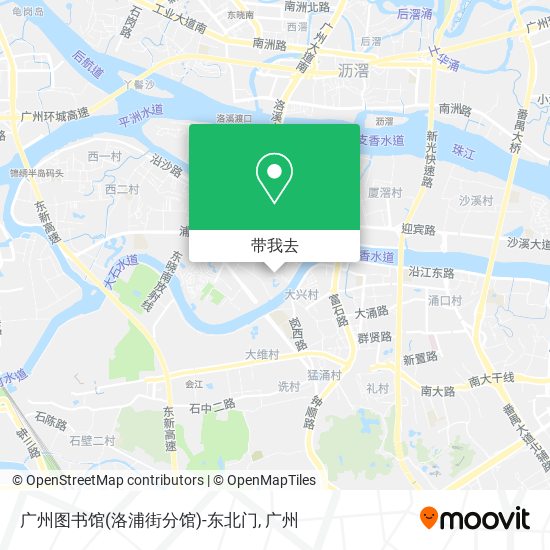 广州图书馆(洛浦街分馆)-东北门地图