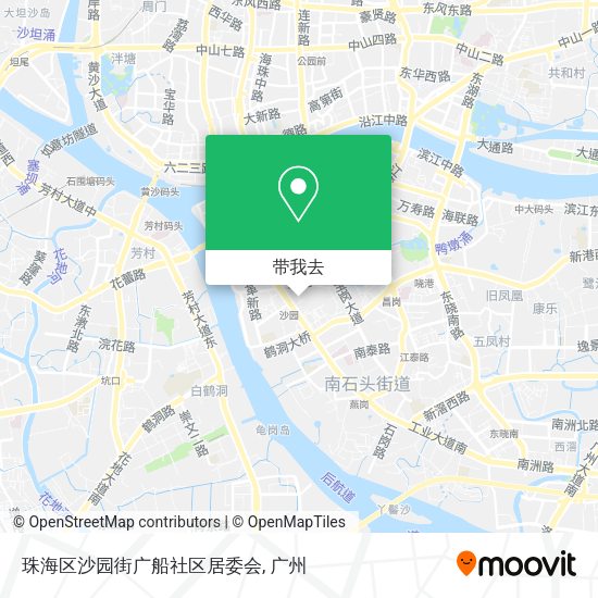 珠海区沙园街广船社区居委会地图