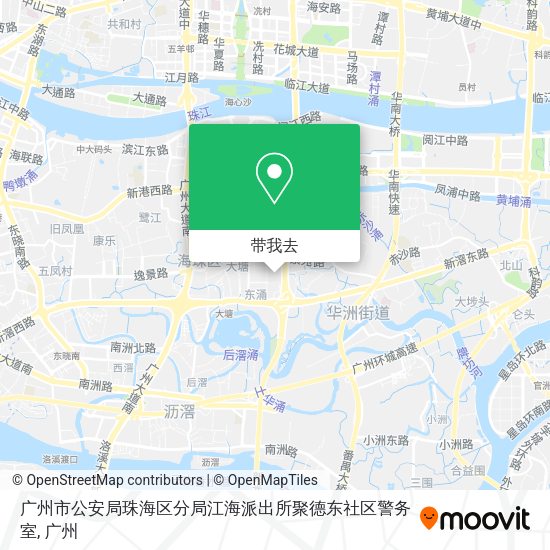 广州市公安局珠海区分局江海派出所聚德东社区警务室地图