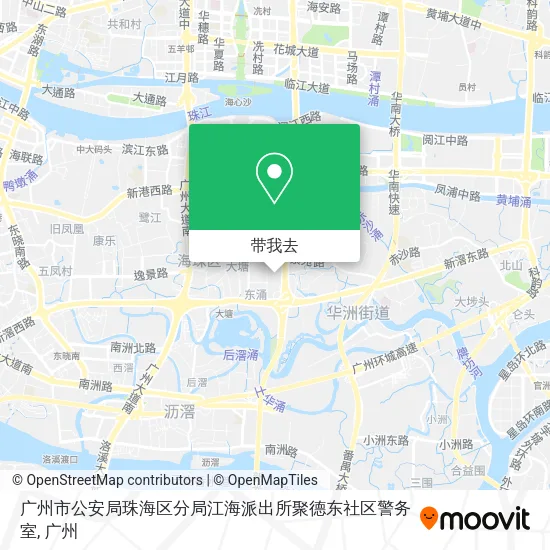 广州市公安局珠海区分局江海派出所聚德东社区警务室地图