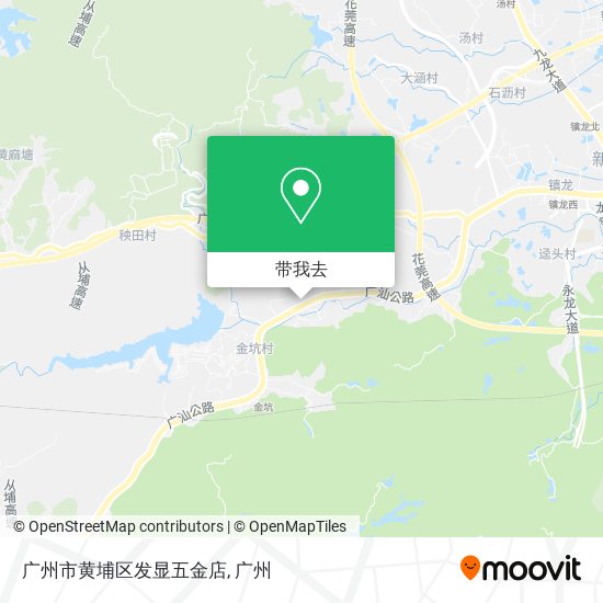 广州市黄埔区发显五金店地图