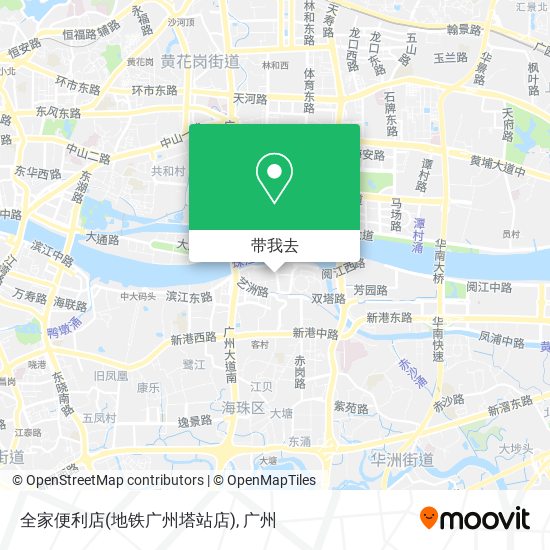 全家便利店(地铁广州塔站店)地图