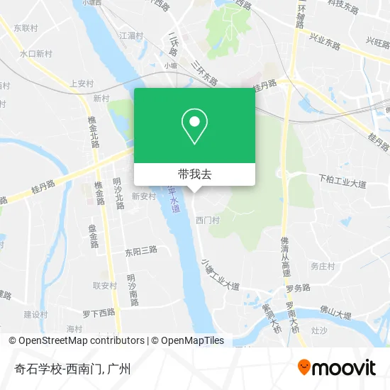 奇石学校-西南门地图