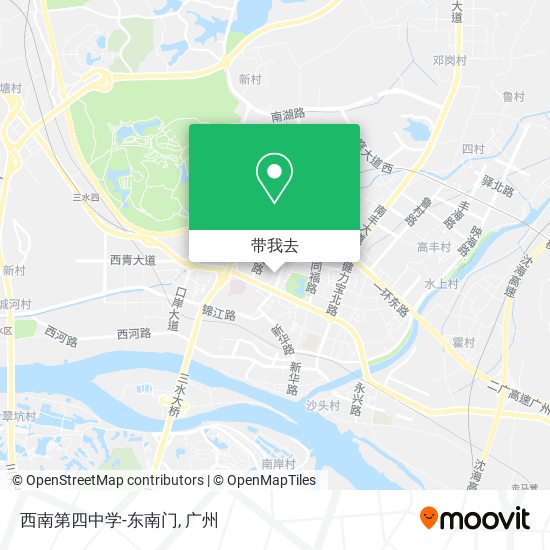 西南第四中学-东南门地图