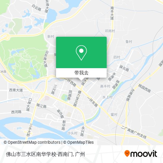 佛山市三水区南华学校-西南门地图