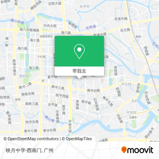 映月中学-西南门地图