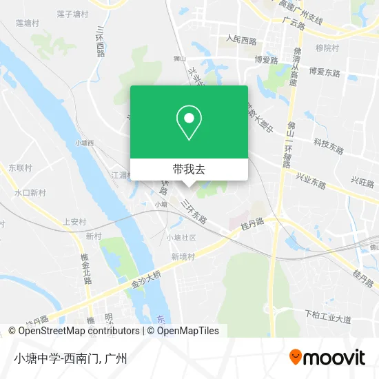 小塘中学-西南门地图