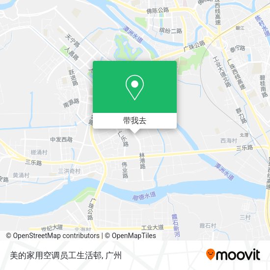美的家用空调员工生活邨地图