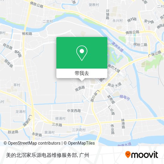 美的北滘家乐源电器维修服务部地图
