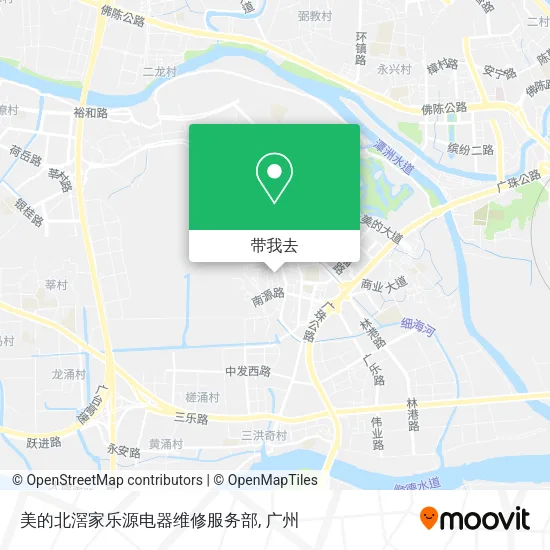 美的北滘家乐源电器维修服务部地图