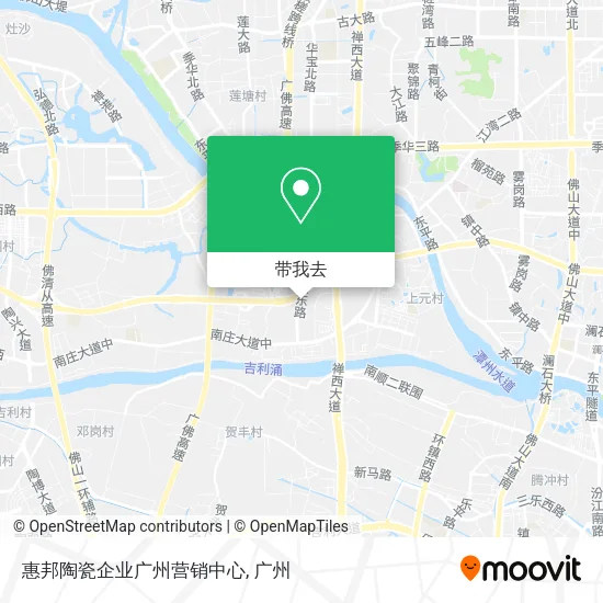 惠邦陶瓷企业广州营销中心地图