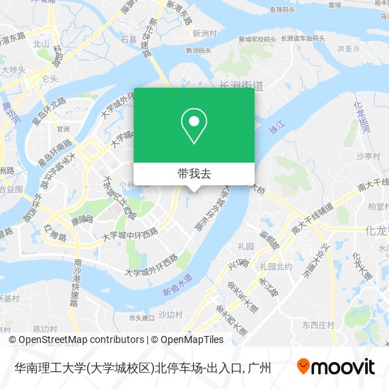 华南理工大学(大学城校区)北停车场-出入口地图
