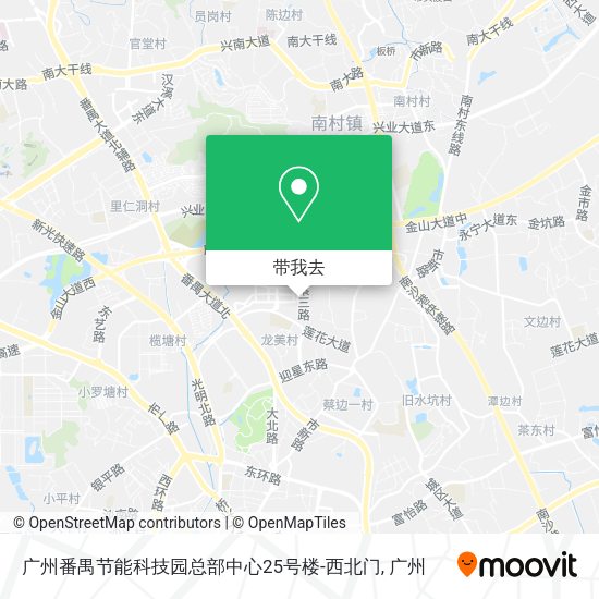 广州番禺节能科技园总部中心25号楼-西北门地图