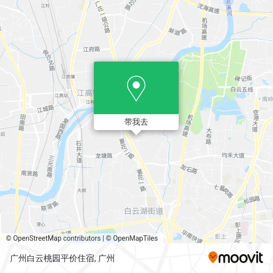 广州白云桃园平价住宿地图