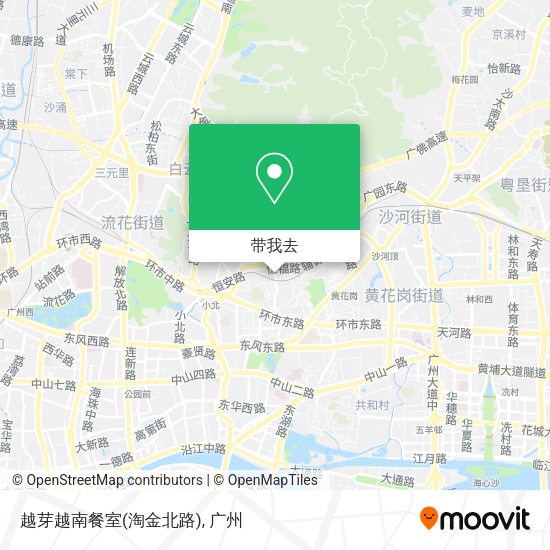 越芽越南餐室(淘金北路)地图