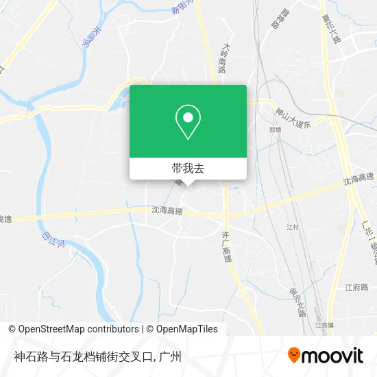 神石路与石龙档铺街交叉口地图