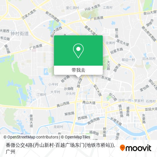 番微公交4路(丹山新村-百越广场东门(地铁市桥站))地图