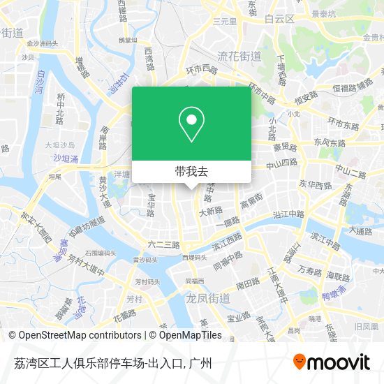 荔湾区工人俱乐部停车场-出入口地图