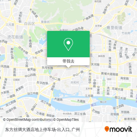 东方丝绸大酒店地上停车场-出入口地图