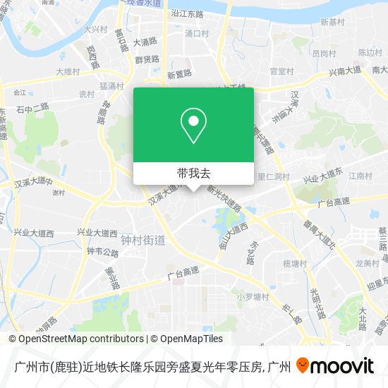广州市(鹿驻)近地铁长隆乐园旁盛夏光年零压房地图