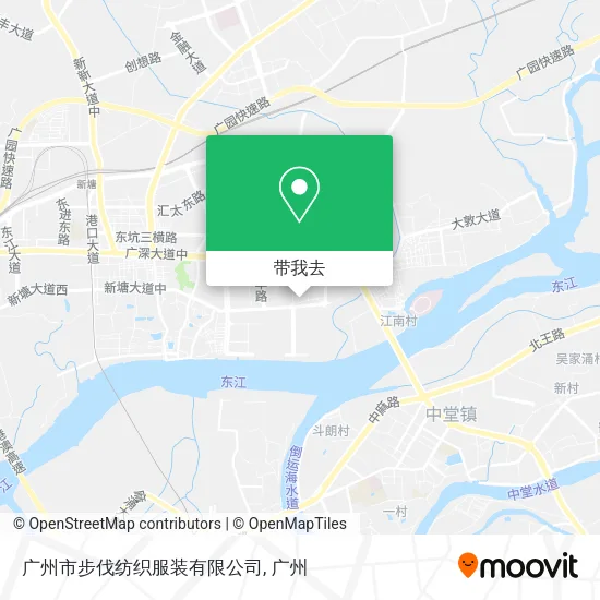 广州市步伐纺织服装有限公司地图