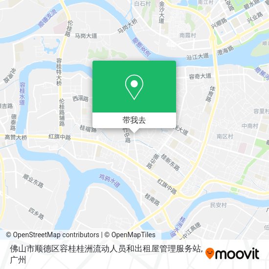 佛山市顺德区容桂桂洲流动人员和出租屋管理服务站地图