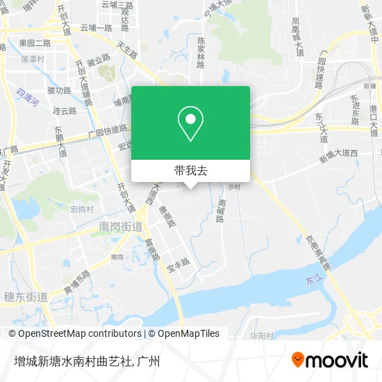 增城新塘水南村曲艺社地图