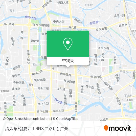 清风茶苑(夏西工业区二路店)地图