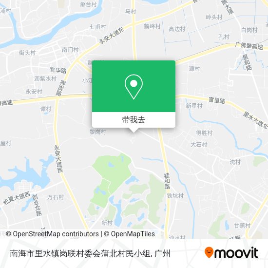 南海市里水镇岗联村委会蒲北村民小组地图
