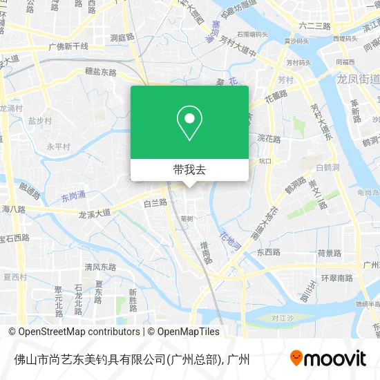 佛山市尚艺东美钓具有限公司(广州总部)地图