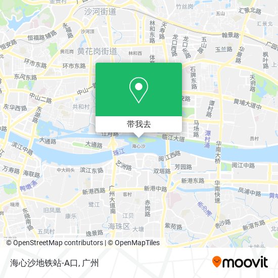 海心沙地铁站-A口地图