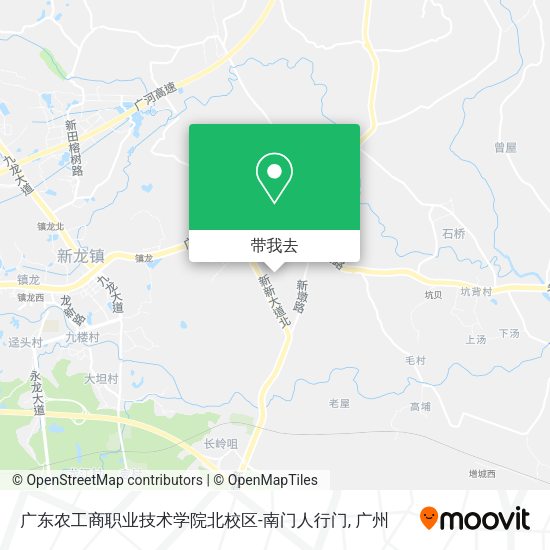 广东农工商职业技术学院北校区-南门人行门地图