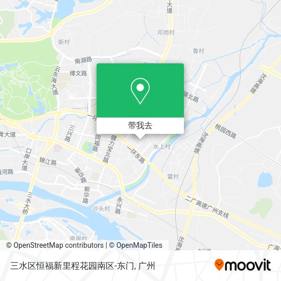 三水区恒福新里程花园南区-东门地图
