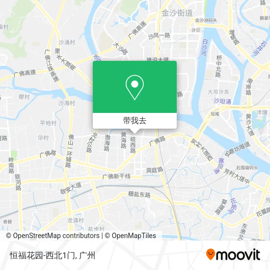恒福花园-西北1门地图