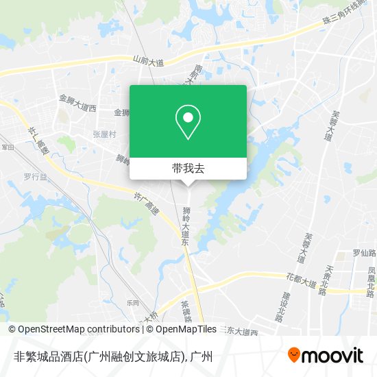 非繁城品酒店(广州融创文旅城店)地图