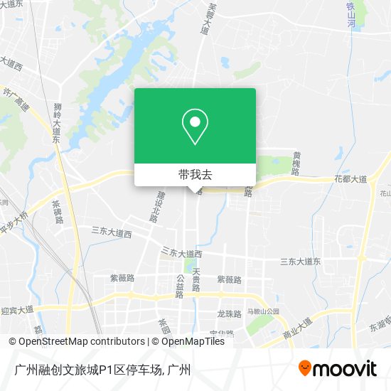 广州融创文旅城P1区停车场地图