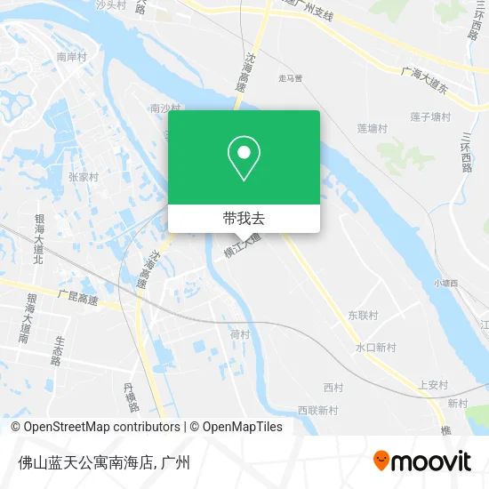 佛山蓝天公寓南海店地图