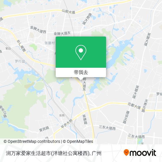 润万家爱家生活超市(泮塘社公寓楼西)地图