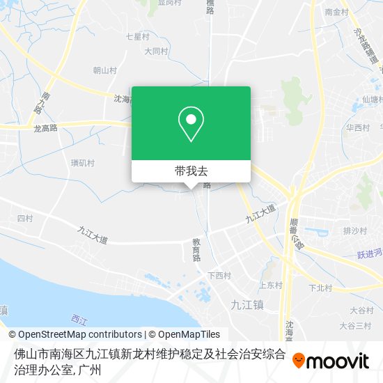 佛山市南海区九江镇新龙村维护稳定及社会治安综合治理办公室地图