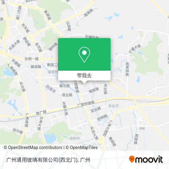 广州通用玻璃有限公司(西北门)地图