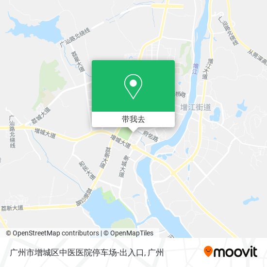 广州市增城区中医医院停车场-出入口地图