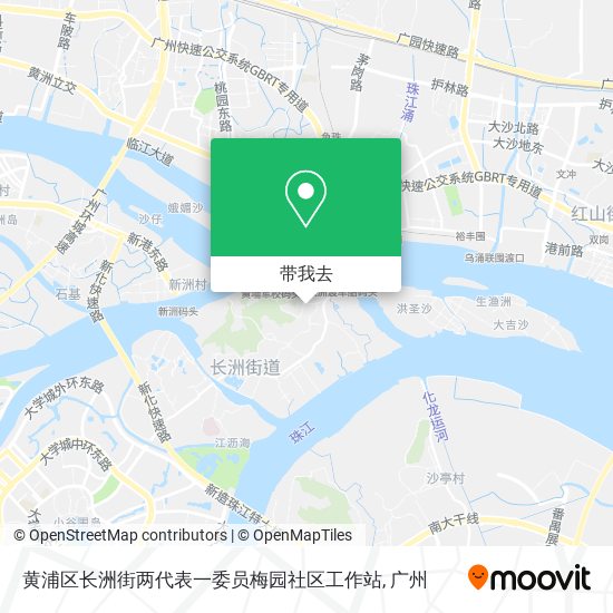 黄浦区长洲街两代表一委员梅园社区工作站地图