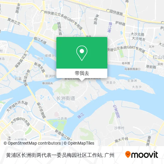 黄浦区长洲街两代表一委员梅园社区工作站地图