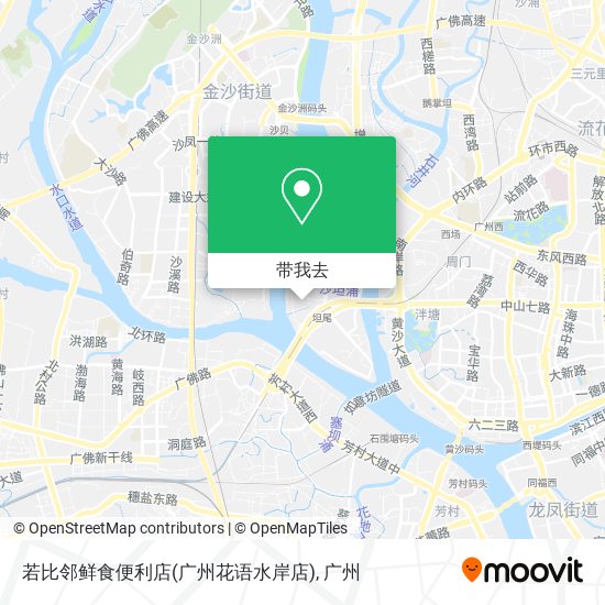 若比邻鲜食便利店(广州花语水岸店)地图