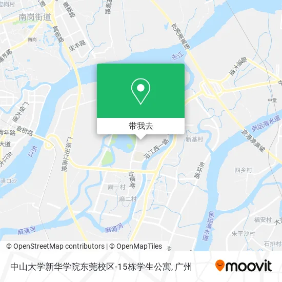 中山大学新华学院东莞校区-15栋学生公寓地图